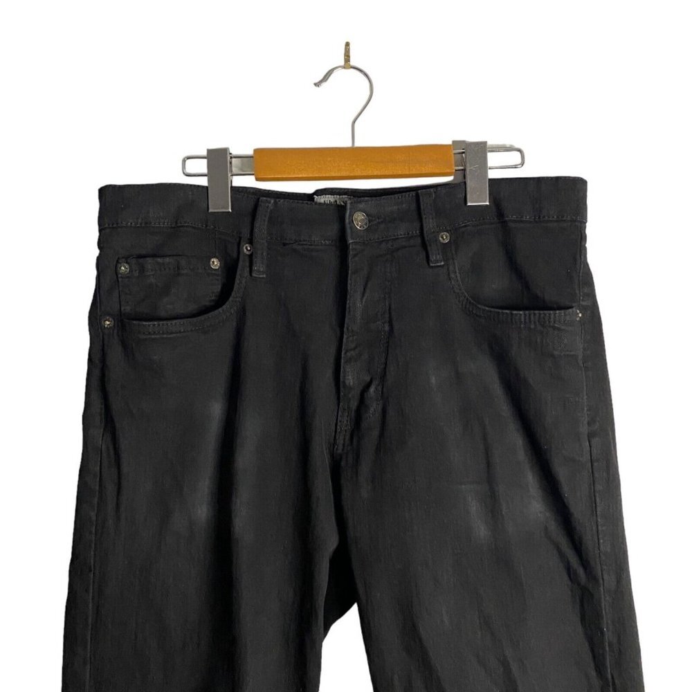 Urban Star Men's Black Wash Slim Denim Jeans - Picture 2 of 8